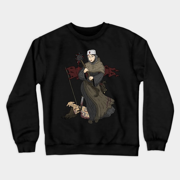 powerful women, dark medieval nun. Crewneck Sweatshirt by JJadx